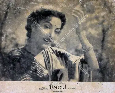 Fali Mistry (Cinematographer), Babul, 1950, Lobby Card