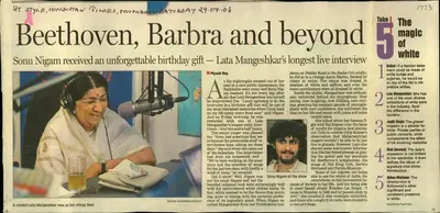 Piyush Roy (Reporter), Beethoven, Barbra and beyond, 2006, Newspaper Clipping