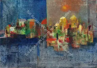S.K. Bakre (Artist), Untitled (Landscape), 1960, Painting