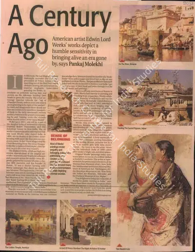 Pankaj Molekhi (Reporter), A Century Ago, 2011, Newspaper Clipping