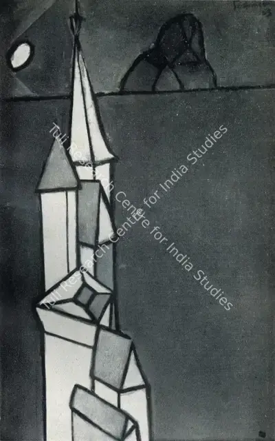 Akbar Padamsee (Artist), Landscape, 1953, Painting