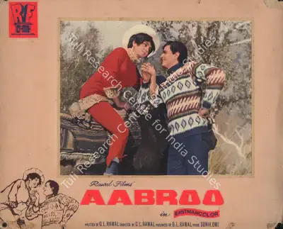 B.L. Rawal (Producer), Aabroo, 1968, Photographic Still Mounted on Lobby Card