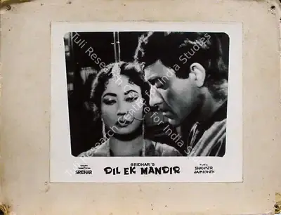 A. Vincent (Cinematographer), Dil Ek Mandir, 1963, Lobby Card