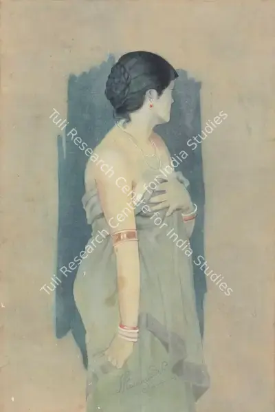 Hemendranath Mazumdar (Artist), Untitled (Passing Cloud), 1925, Painting