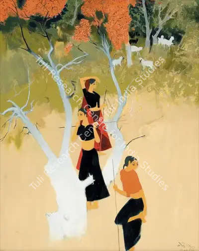 N.S. Bendre (Artist), Untitled, 1976, Painting
