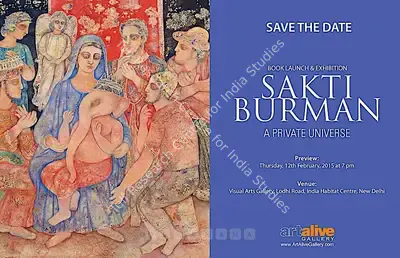 Sakti Burman (Artist), Sakti Burman, 2015, Solo Exhibition Invitation