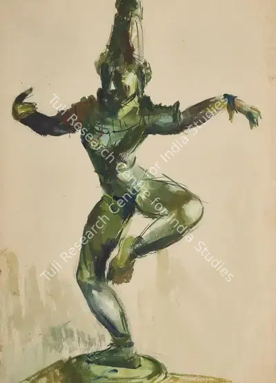 S.H.&nbsp;Raza (Artist), Academic Study, 1945, Painting