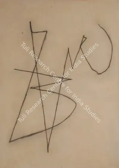 Rm. Palaniappan (Artist), Descriptive Move - III/IX - A Marginal Lead, Drawing