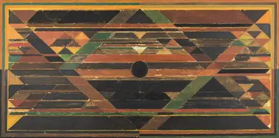 Raza, S.H. (Artist). Earth. Acrylic on canvas, 1986 | Painting | FineArts | 00355305