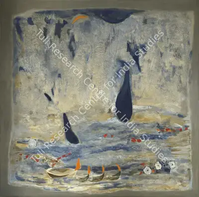 Rekha Rao (Artist), Rain, 1997, Painting