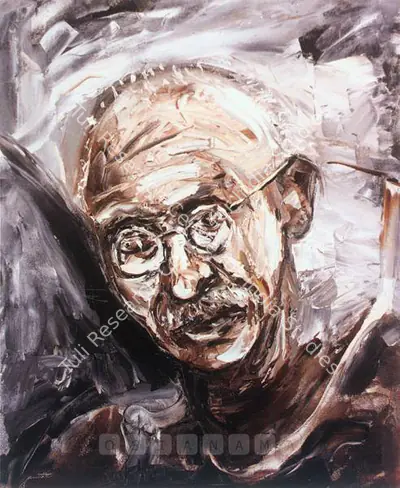Manu Parekh (Artist), Gandhi, 2005, Painting