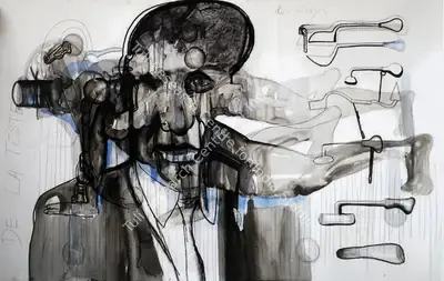 Probir Gupta (Artist), De La Teste Des Playes, 2006, Painting