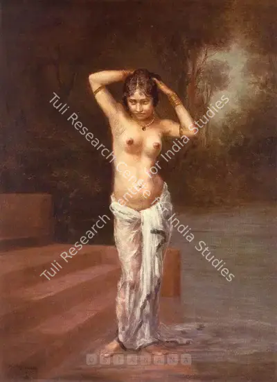 Hemendranath Mazumdar (Artist), Untitled (Bather), Painting