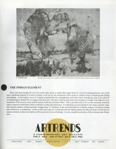 Janakiram, P.V. (Editor). Artrends - A Contemporary Art Bulletin. 5 & 6(4 & 1). Madras: Progressive Painters, July-October 1965 | Bulletin | FineArts | 00842096