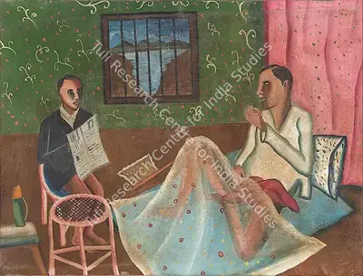 Khakhar, Bhupen (Artist). Untitled. Oil on canvas, 1980 | Painting | FineArts | 00416384