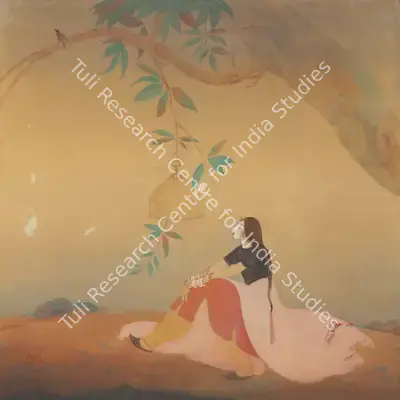 M.A.R. Chughtai (Artist), Nightingale, Painting