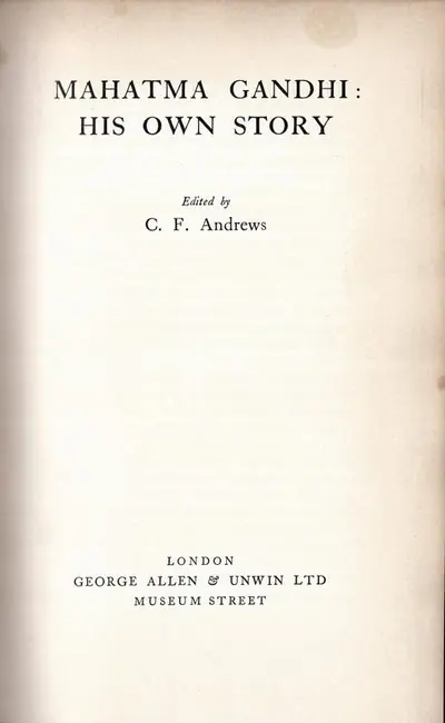 C.F. Andrews (Editor), Mahatma Gandhi, 1930, Edited Book
