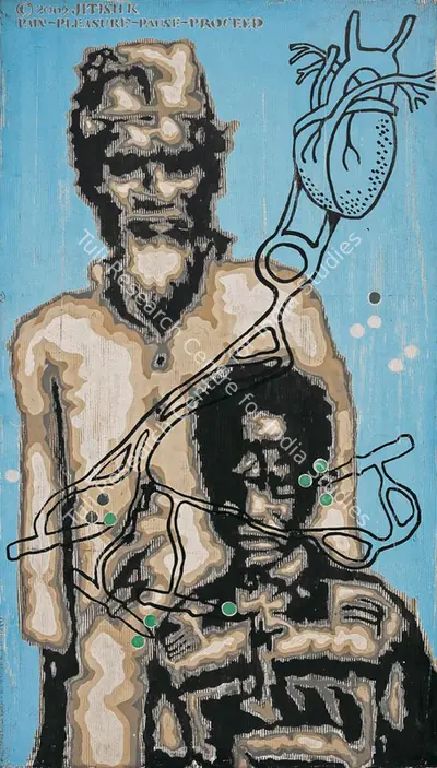 Jitish Kallat (Artist), Pain Pleasure Pause Proceed, 2002, Painting