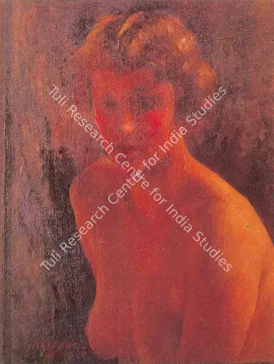Atul Bose (Artist), Female Nude, 1926, Painting