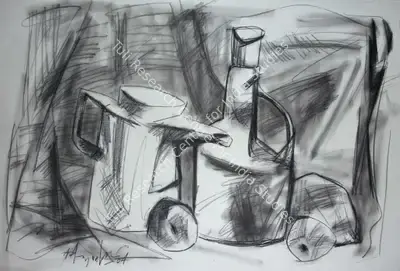 K.M. Adimoolam (Artist), Still Life, 2004, Drawing