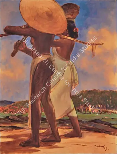 Zainul Abedin (Artist), Untitled (Couple), 1963, Painting