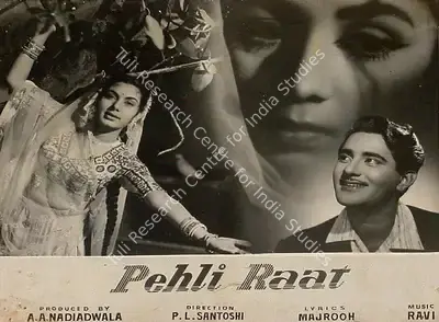 A.A. Nadiadwala (Producer), Pehli Raat, 1959, Lobby Card