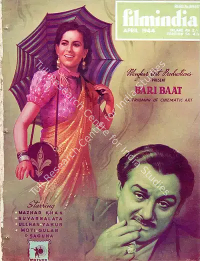 Baburao Patel (Editor), Filmindia, 1944, Magazine