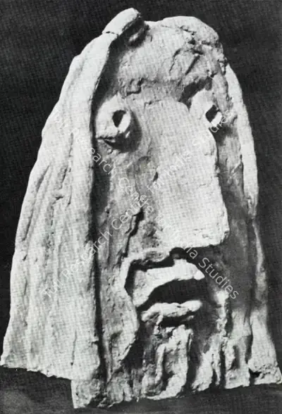 K.C.S. Paniker (Artist), Terracotta Head (Christ), Sculpture