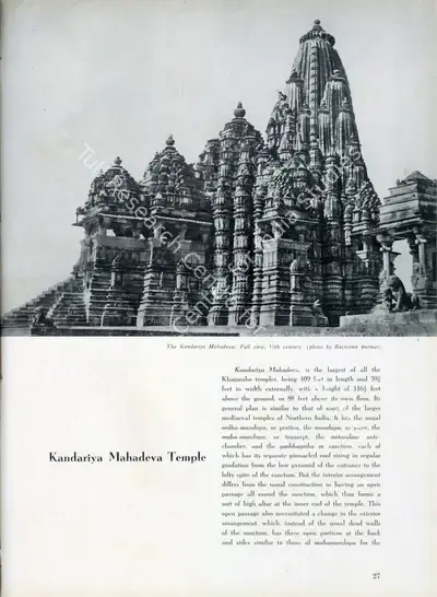 Anonymous (Essayist), Kandariya Mahadeva Temple, 1957, Essay