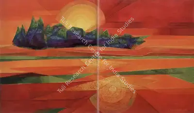 Sabavala, Jehangir (Artist). The Casuarina Line II. Oil on Canvas, 2002 | The Crucible of Painting | Painting | FineArts | 00182438