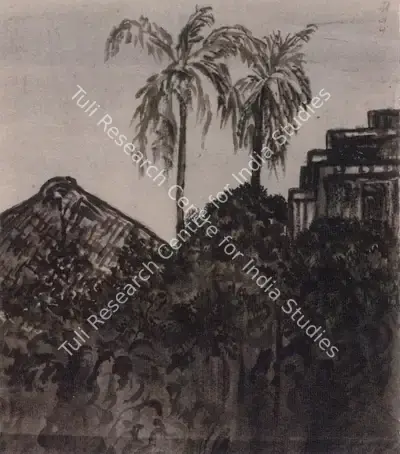 Abanindranath Tagore (Artist), Roof Tops, Painting
