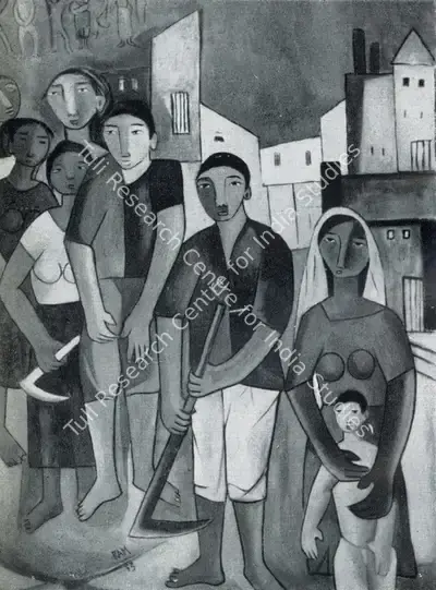 Ramkumar (Artist), Unemployment, 1953, Painting