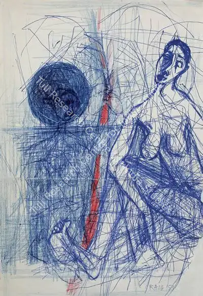 S.H. Raza (Artist), Untitled, 1953, Painting