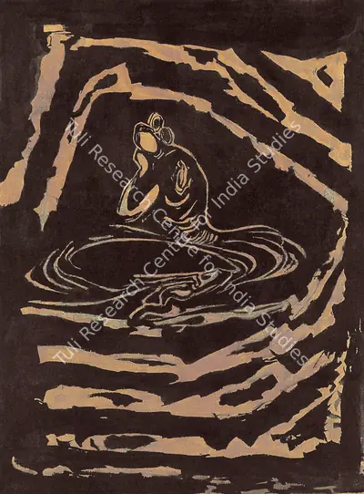 Rabindranath Tagore (Artist), Untitled (Rhythm), 1929, Drawing