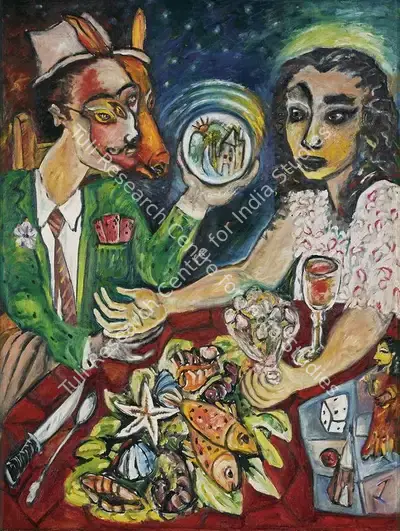 Rekha Rodwittiya (Artist), The Mute Prophet Never Lies, 1986, Painting