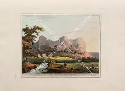 Harraden (Printmaker), A view in the Barrah Mauhl, 1804, Aquatint