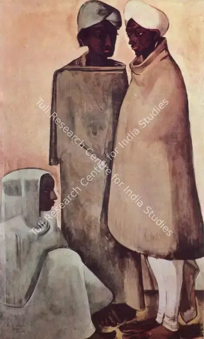 Amrita Sher-Gil (Artist), Hillmen, 1935, Painting