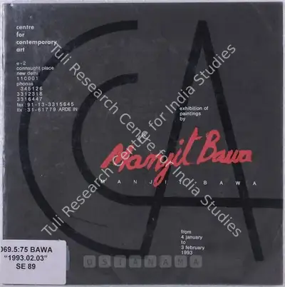 Manjit Bawa (Artist), Exhibition of Paintings by Manjit Bawa, 1993, Solo Exhibition Catalogue