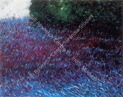 Paramjit Singh (Artist), Forest and Blue Grass, 1987, Painting