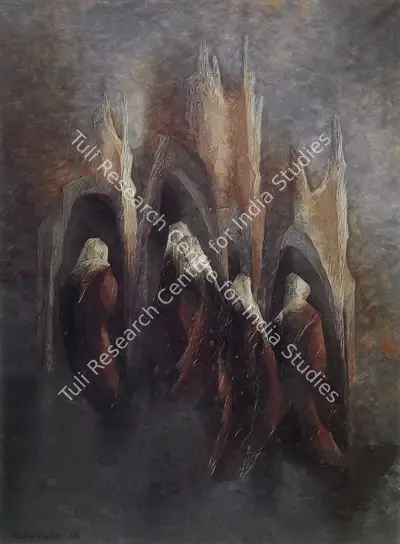 Sabavala, Jehangir (Artist). Vespers I. Oil on Canvas, 1968 | The Crucible of Painting | Painting | FineArts | 00182415