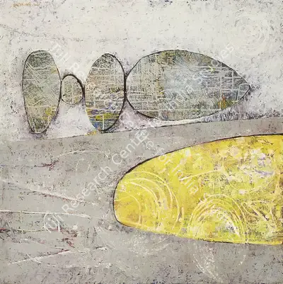 Bhatt, Jyoti (Artist). Composition. Oil on board, 1959 | Painting | EconomicsArt | 00872712