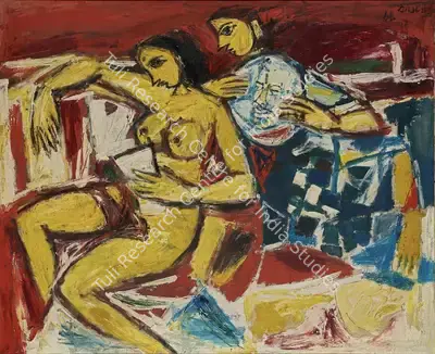 S.K. Rajavelu (Artist), Love Letter, 1966, Painting