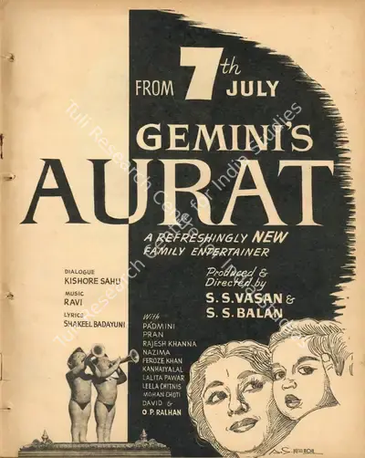 S.S. Balan (Producer), Aurat, 1967, Advertisement