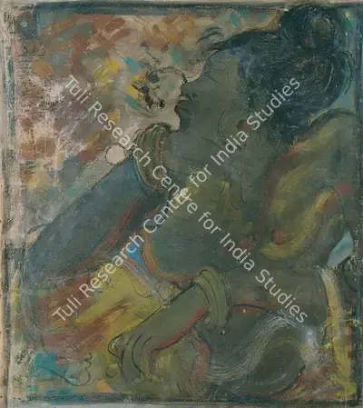 Nikhil Biswas (Artist), Woman, 1956, Painting