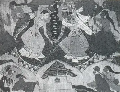 Shankar Palsikar (Artist), Dancers with Snake, Painting