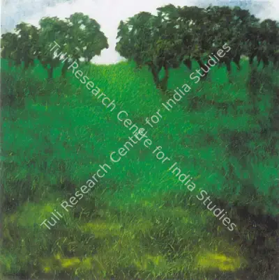 Paramjit Singh (Artist), Green, 1985, Painting
