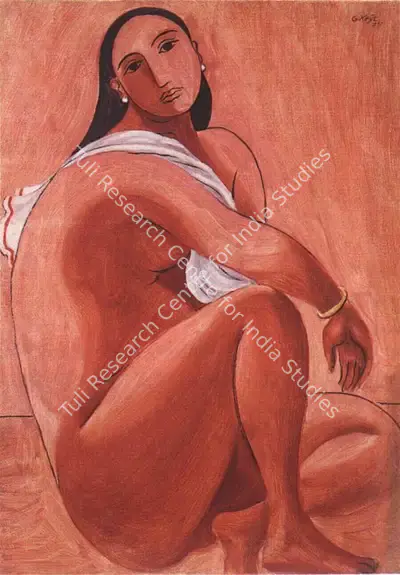 George Keyt (Artist), Portrait of S.A., 1935, Painting