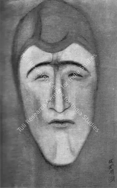 Abanindranath Tagore (Artist), Mask II, Painting
