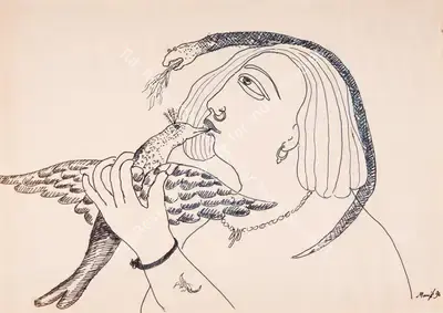 Manjit Bawa (Artist), Untitled, 1996, Drawing