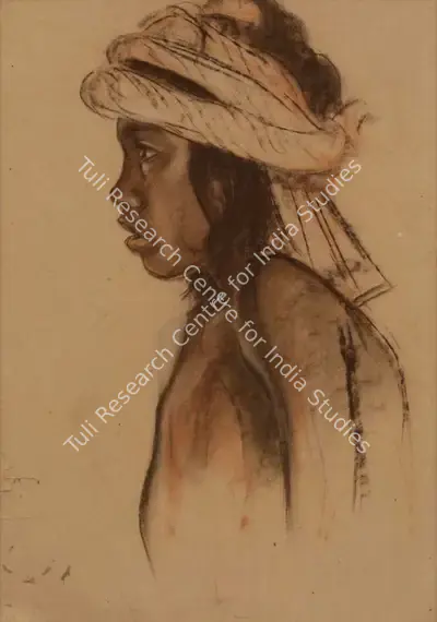 N.S. Bendre (Artist), Untitled (Adivasi Boy), 1955, Painting